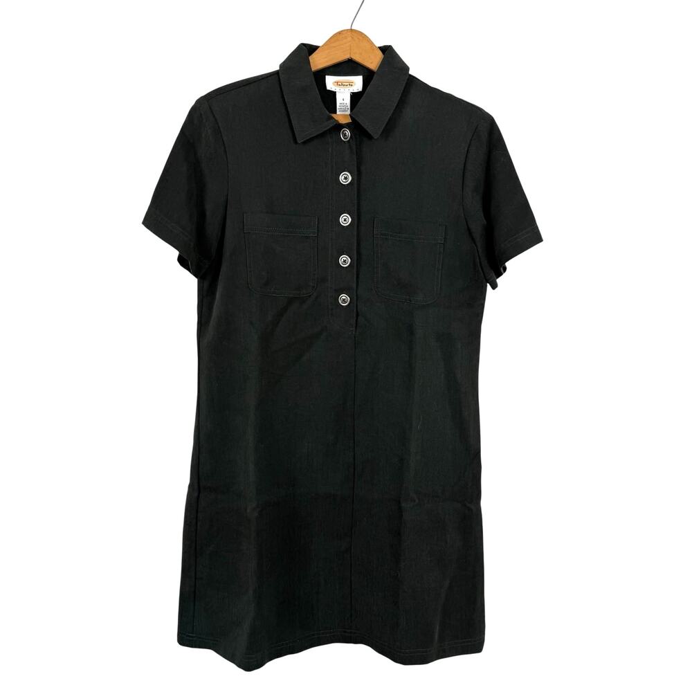 Vintage 90s Talbots Petites Shirt Dress 4 100% Tencel Lyocell Preppy Resort